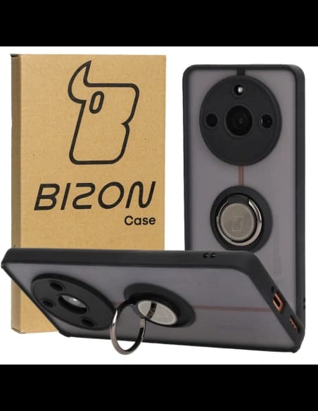 Bizon Case Hybrid Ring Realme 11 Pro / 11 Pro+ smoky with a black frame