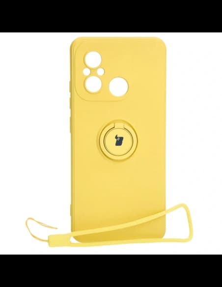 Bizon Case Silicone Ring Sq Xiaomi Redmi 12C yellow