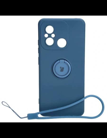 Bizon Case Silicone Ring Sq Xiaomi Redmi 12C navy blue