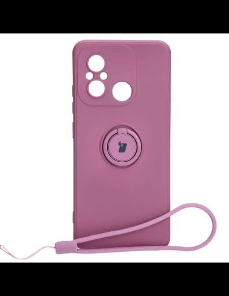 Bizon Case Silicone Ring Sq Xiaomi Redmi 12C dark purple
