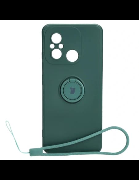 Bizon Case Silicone Ring Sq Xiaomi Redmi 12C dark green