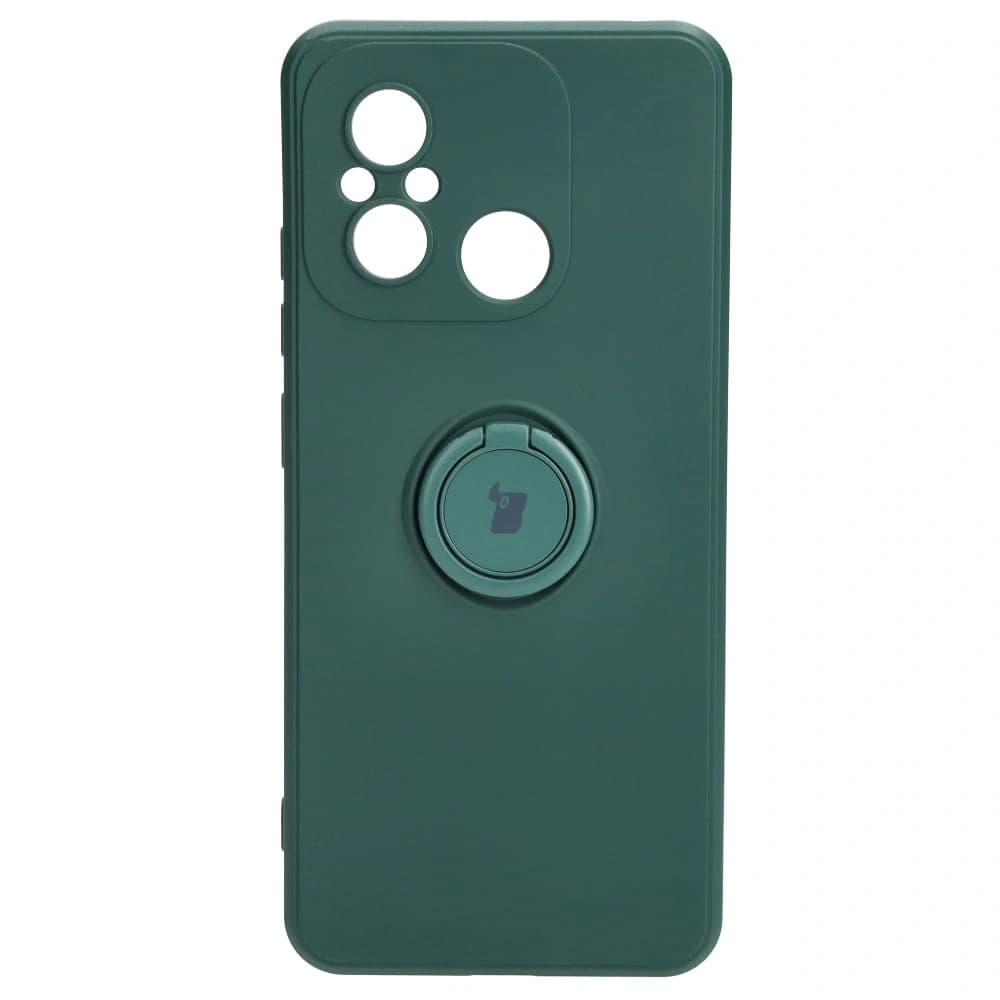 Bizon Case Silicone Ring Sq Xiaomi Redmi 12C dark green - 2