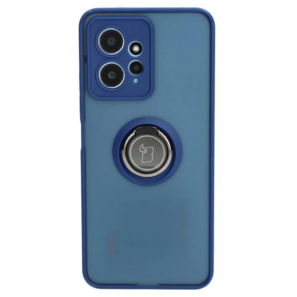 Bizon Case Hybrid Ring Xiaomi Redmi Note 12 4G füstös színű, sötétkék kerettel - 2