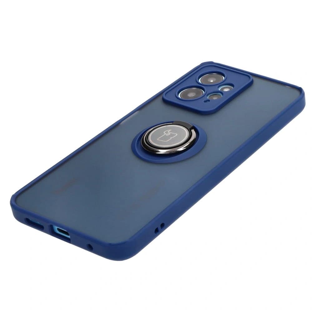 Bizon Case Hybrid Ring Xiaomi Redmi Note 12 4G füstös színű, sötétkék kerettel - 3