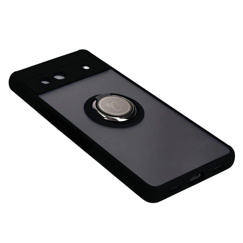 Bizon Case Hybrid Ring Google Pixel 7A smoky with a black frame - 4