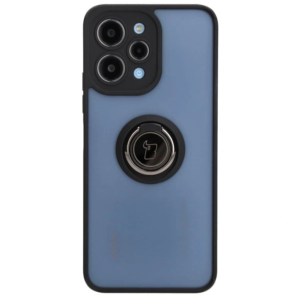 Bizon Case Hybrid Ring Xiaomi Redmi 12 fumuriu cu un cadru negru - 2