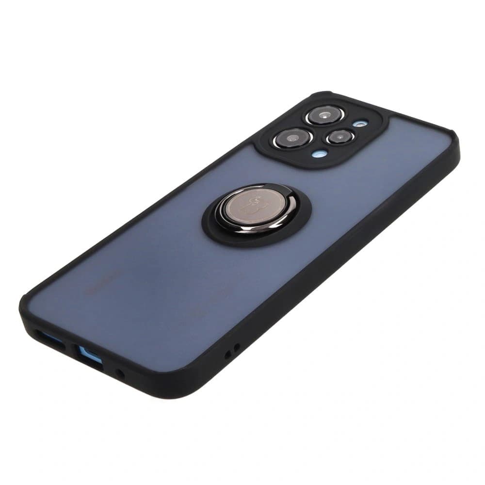 Bizon Case Hybrid Ring Xiaomi Redmi 12 fumuriu cu un cadru negru - 3