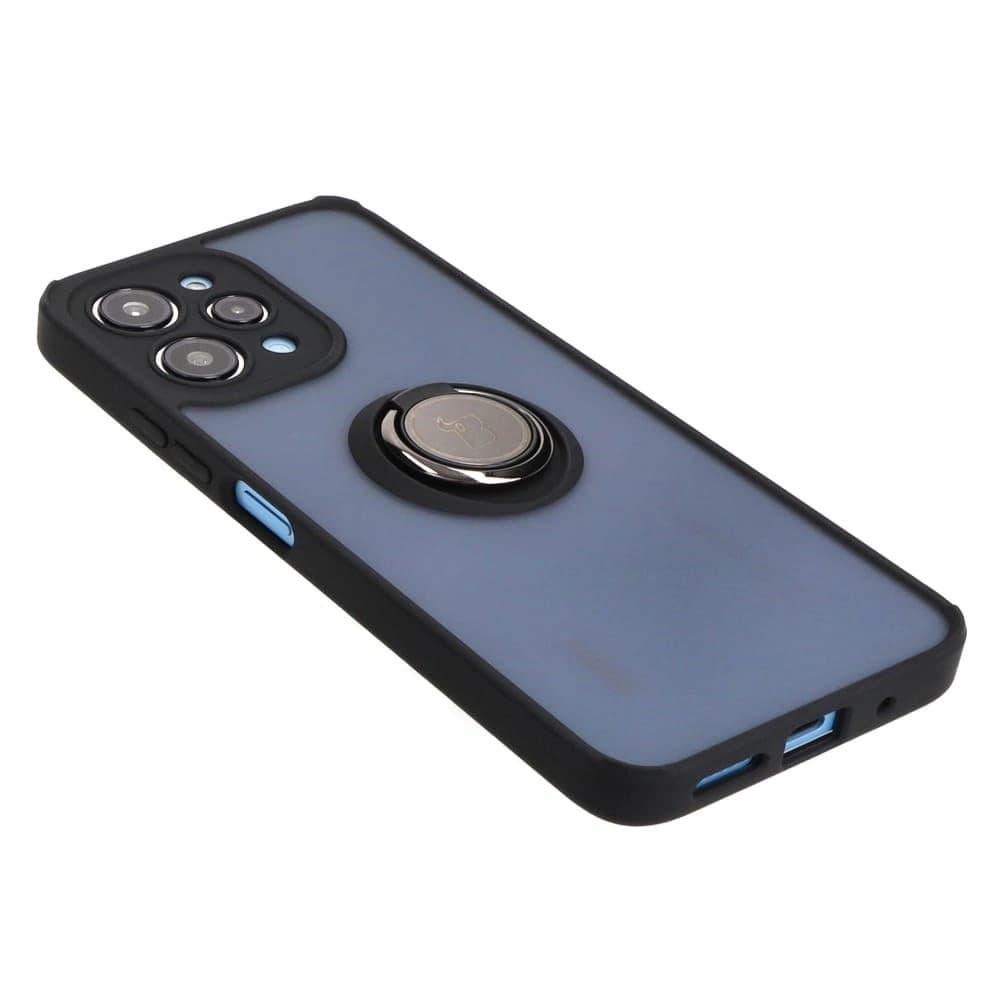 Bizon Case Hybrid Ring Xiaomi Redmi 12 fumuriu cu un cadru negru - 4
