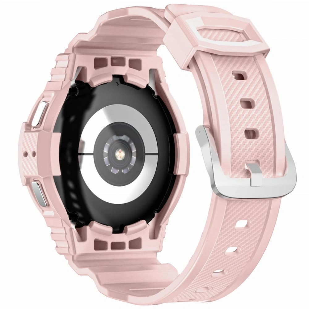 Bizon Strap + Case Uhr Aktion Samsung Galaxy Watch 4 / 5 44 mm hellrosa - 3