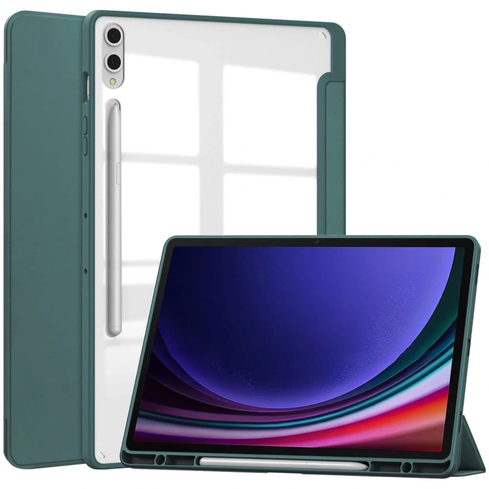 Bizon Case Tab Clear Matt Samsung Galaxy Tab S10 Plus / S9 Plus dark green