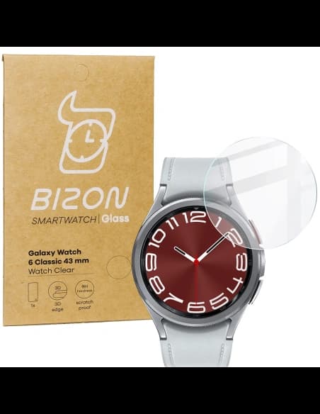 Bizon Glass Watch Clear Samsung Galaxy Watch 6 Classic 43 mm