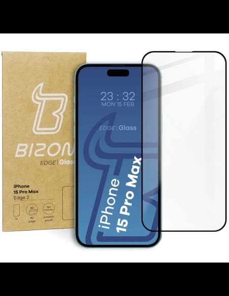 Bizon Glass Edge 2 Apple iPhone 15 Pro Max black
