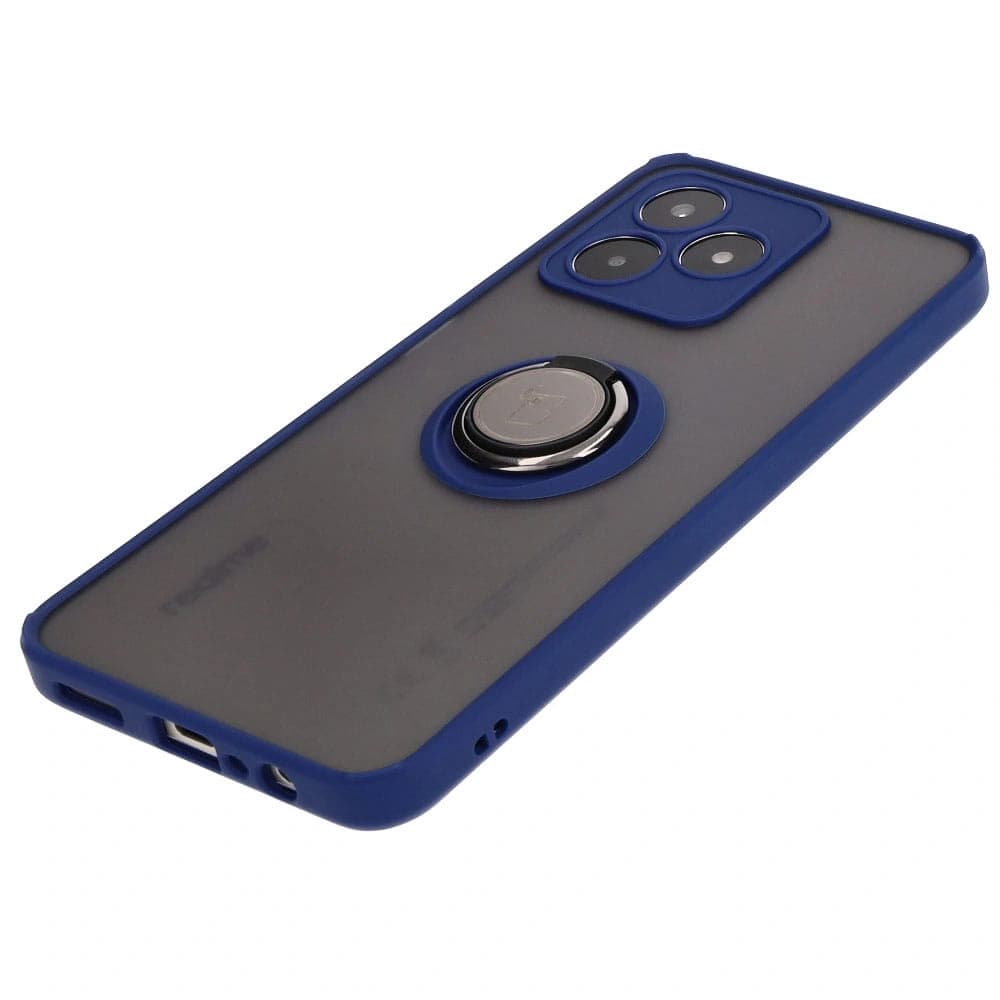 Bizon Case Hybrid Ring Realme C53 / C51 rauchig mit einem marineblauen Rahmen - 3