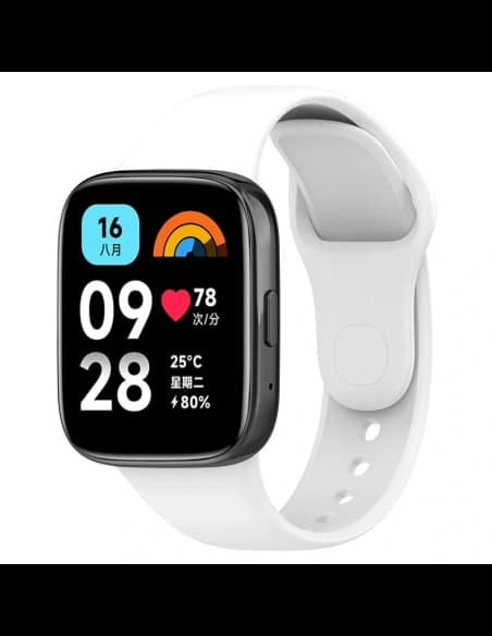 Bizon Strap Uhr Punkte Xiaomi Redmi Uhr 3 Aktiv weiß