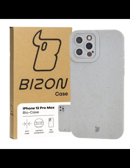 Ekologické etui Bizon Bio-Case pro Apple iPhone 12 Pro Max šedé