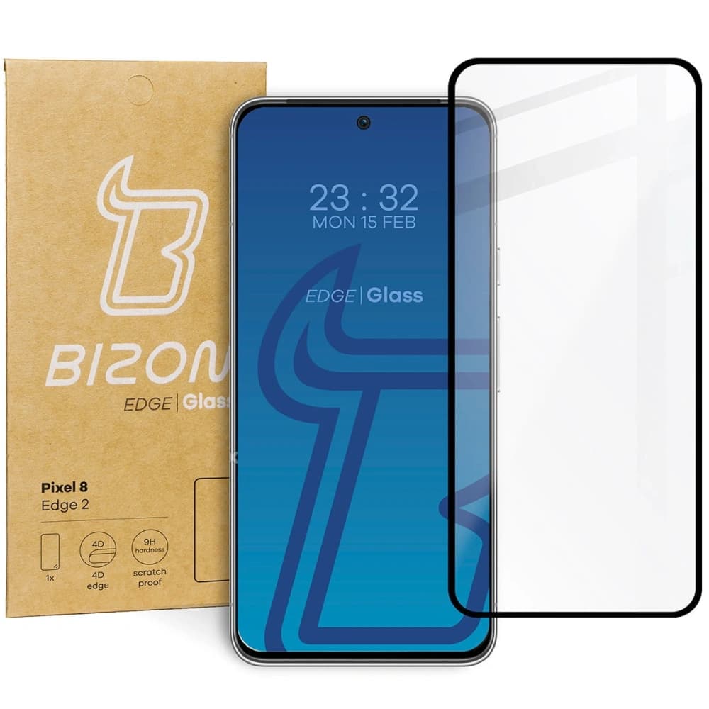 Bizon Glass Edge 2 Pixel 8 negru