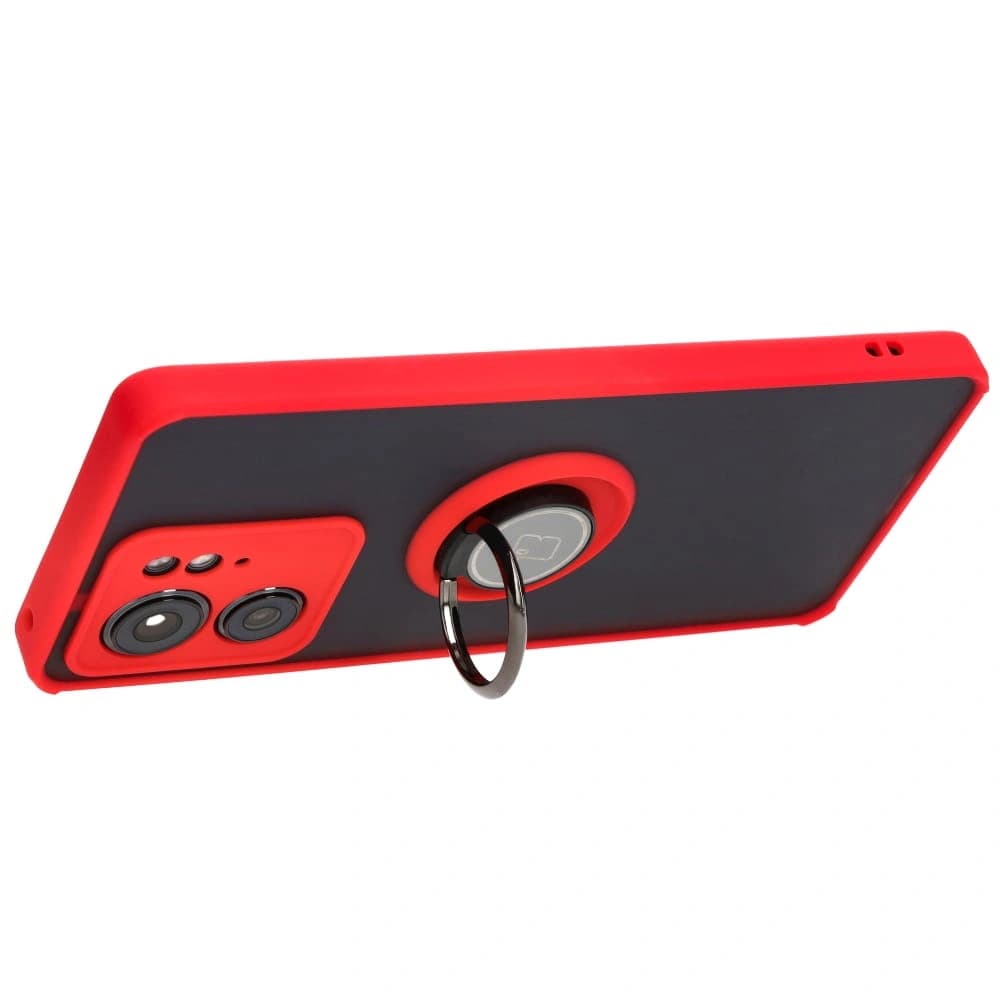 Bizon Case Hybrid Ring Motorola Edge 40 füstös piros kerettel - 5