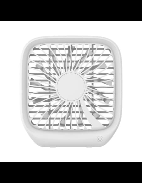 Baseus Foldable Vehicle-mounted Backseat Fan car headrest micro USB windmill White