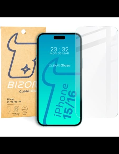 Bizon Glass Clear 2 Apple iPhone 15 / 15 Pro / 16