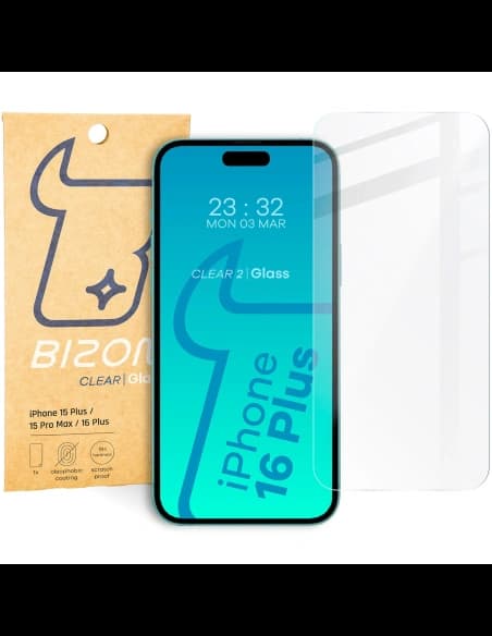 Tvrzené sklo Bizon Glass Clear 2 pro Apple iPhone 15 Plus / 15 Pro Max / 16 Plus