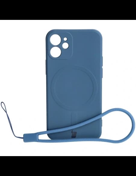 Bizon Case Silicone MagSafe Sq Apple iPhone 12 Mini navy blue