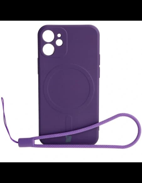 Bizon Case Silicone MagSafe Sq Apple iPhone 12 Mini plum