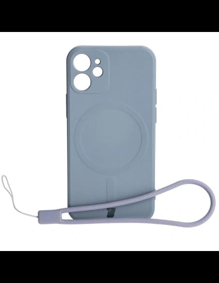 Bizon Case Silicone MagSafe Sq Apple iPhone 12 Mini grey