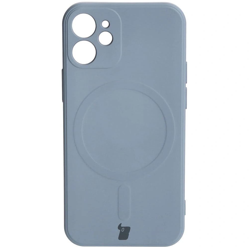 Etui Bizon Case Silicone MagSafe Sq do Apple iPhone 12 Mini šedé - 2