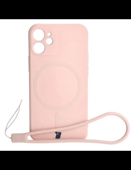 Bizon Case Silicone MagSafe Sq Apple iPhone 12 Mini light pink