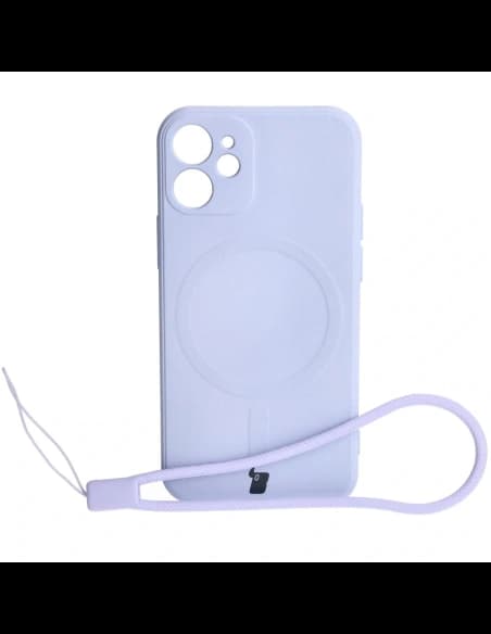 Bizon Case Silicone MagSafe Sq Apple iPhone 12 Mini light purple