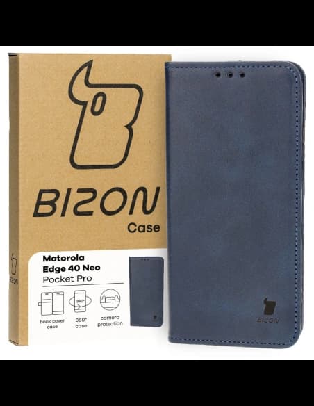 Bizon Case Pocket Pro Motorola Edge 40 Neo albastru marin