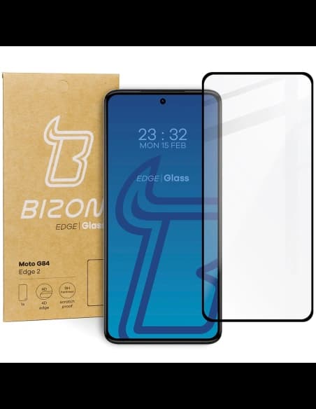 Bizon Glass Edge 2 Motorola Moto G84 black