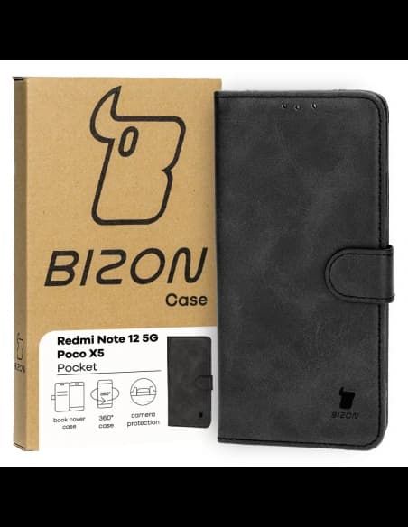 Bizon Case Pocket Xiaomi Redmi Note 12 5G / Xiaomi Poco X5 black