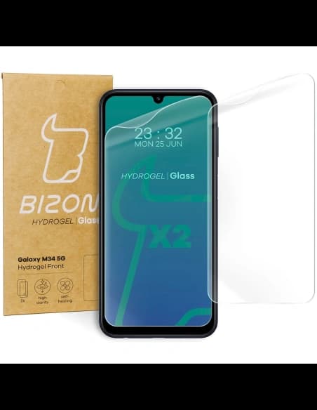 Bizon Glass Hydrogel Front Samsung Galaxy M34 5G [2 PACK]