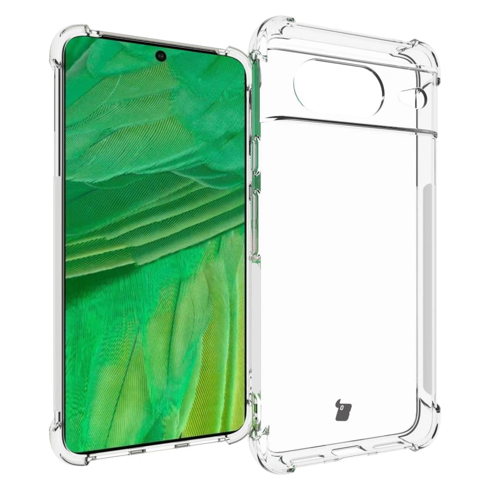 Bizon Case Clear Pack carcasă + 2x sticlă de protecție Google Pixel 8 transparentă - 3