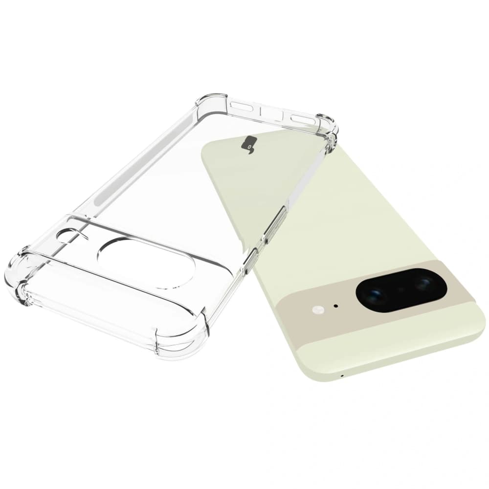 Bizon Case Clear Pack carcasă + 2x sticlă de protecție Google Pixel 8 transparentă - 5