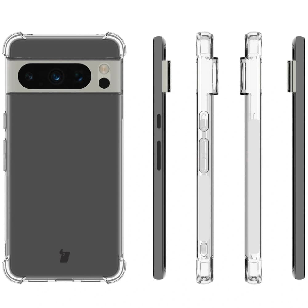 Bizon Case Clear Pack Hülle + 2x Displayschutzglas Google Pixel 8 Pro klar - 4