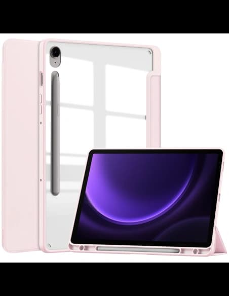 Bizon Case Tab Clear Matt Samsung Galaxy Tab S9 / S9 FE light pink