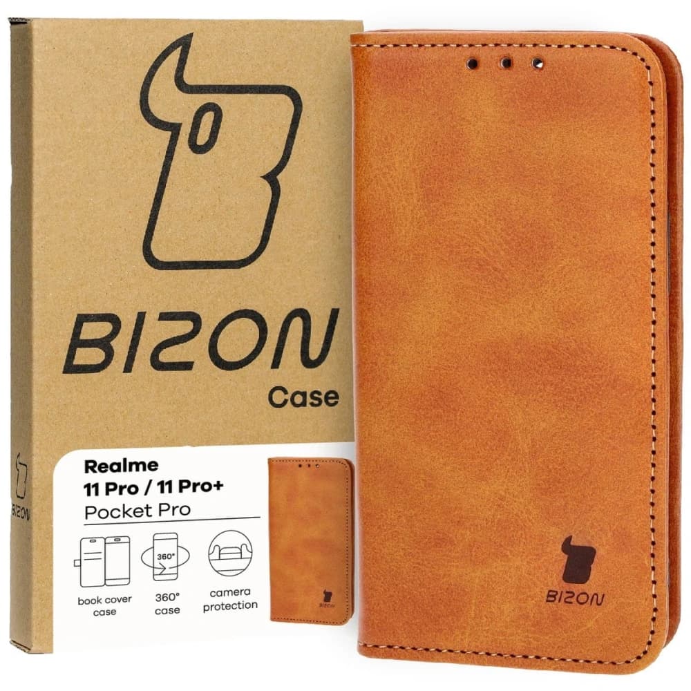 Bizon Case Pocket Pro Realme 11 Pro / 11 Pro+ brown