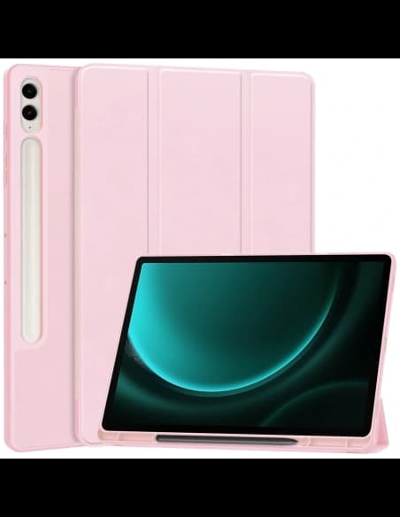 Bizon Case Tab Lizard Samsung Galaxy Tab S9 FE Plus pink