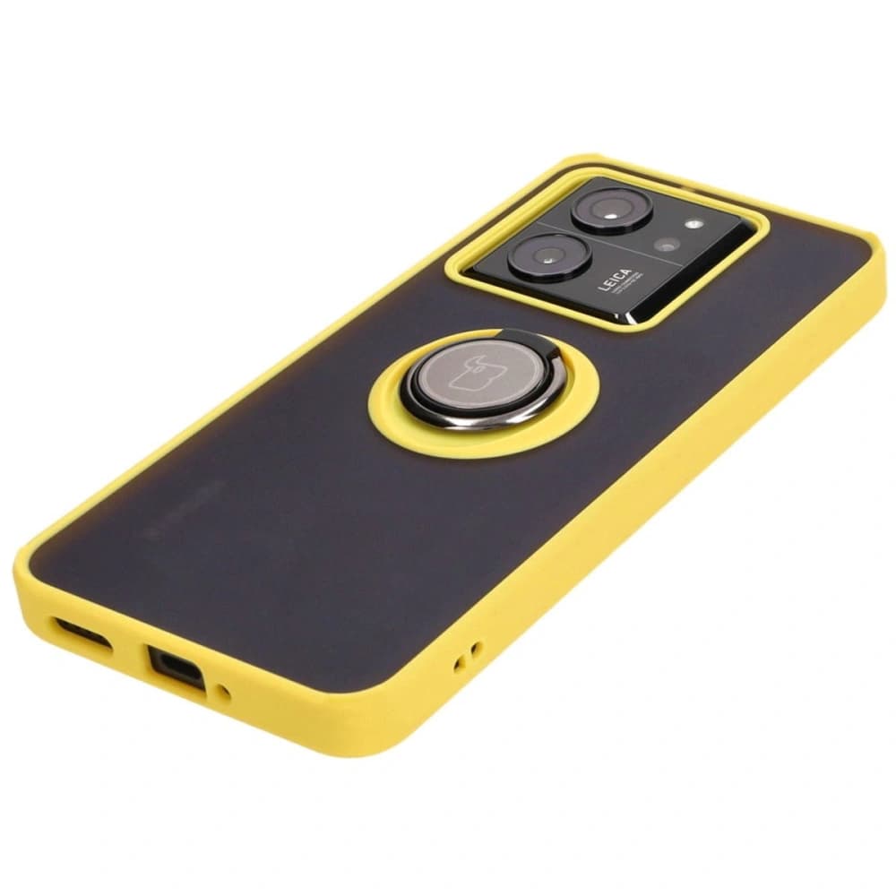 Bizon Case Hybrid Ring Xiaomi 13T Pro / 13T füstös sárga kerettel - 3