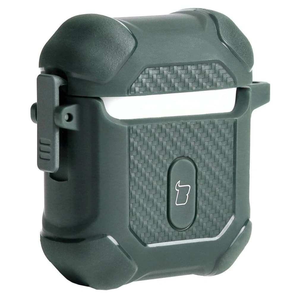 Etui Bizon Case Headphone Armor do Apple Airpods 1/2 tmavě zelené - 4