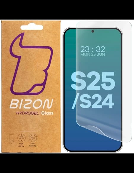 Bizon Glass Hydrogel Előlap Samsung Galaxy S25 / S24 [2 CSOMAG]