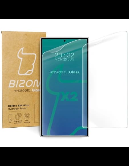 Bizon Glas Hydrogel Front Samsung Galaxy S24 Ultra [2 PACK]