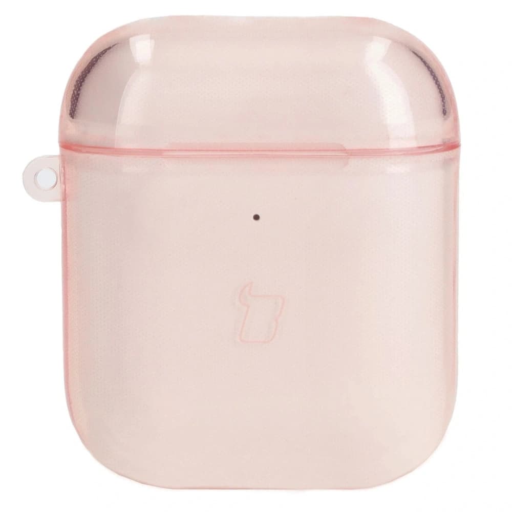 Etui Bizon Case Headphone Clear pro Airpods 1/2 průhledně-růžové - 2