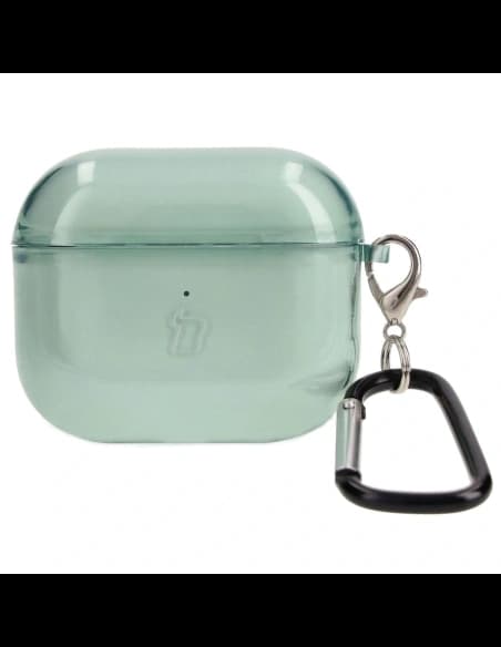Etui Bizon Case sluchátka Clear pro Airpods 3 průhledno-zelené