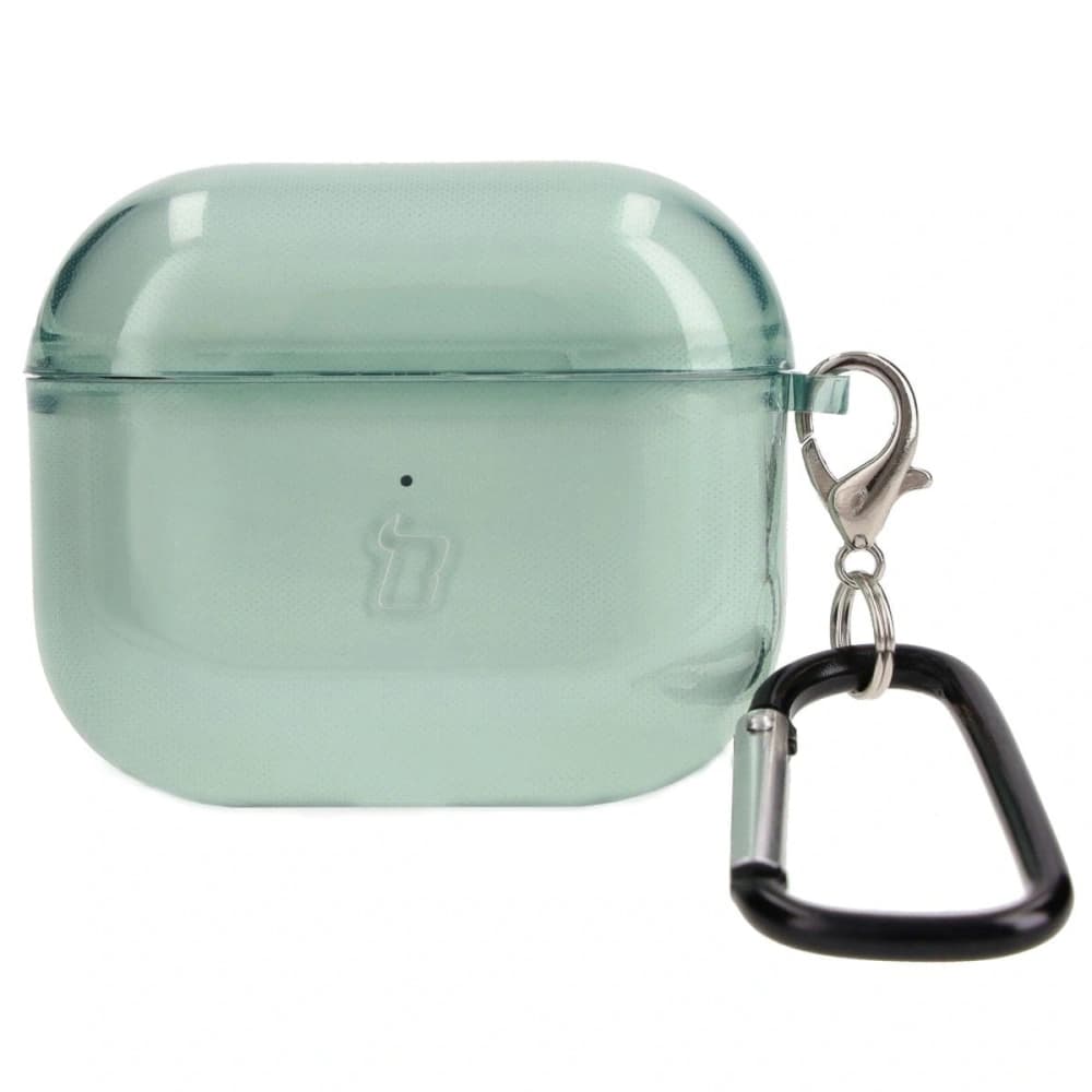 Etui Bizon Case sluchátka Clear pro Airpods 3 průhledno-zelené