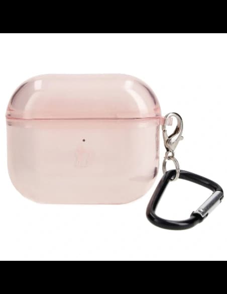 Etui Bizon Case Headphone Clear pro Airpods 3 průhledně-růžové