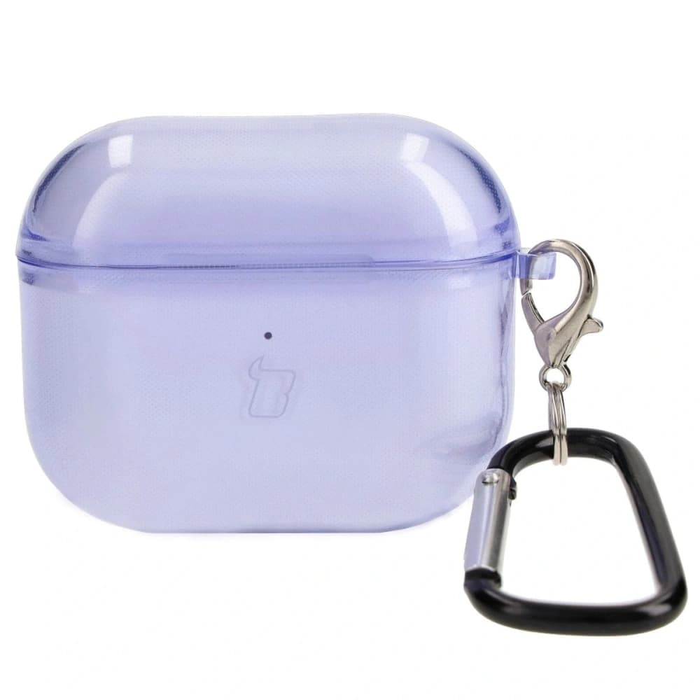 Etui Bizon Case Headphone Clear pro Airpods 3 průhledné-fialové