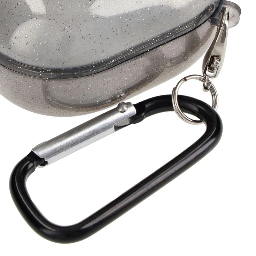 Bizon Case Headphone Clear Samsung Galaxy Buds Live / Pro / Buds2 / Buds2 Pro / Buds FE fekete-csillámos - 5